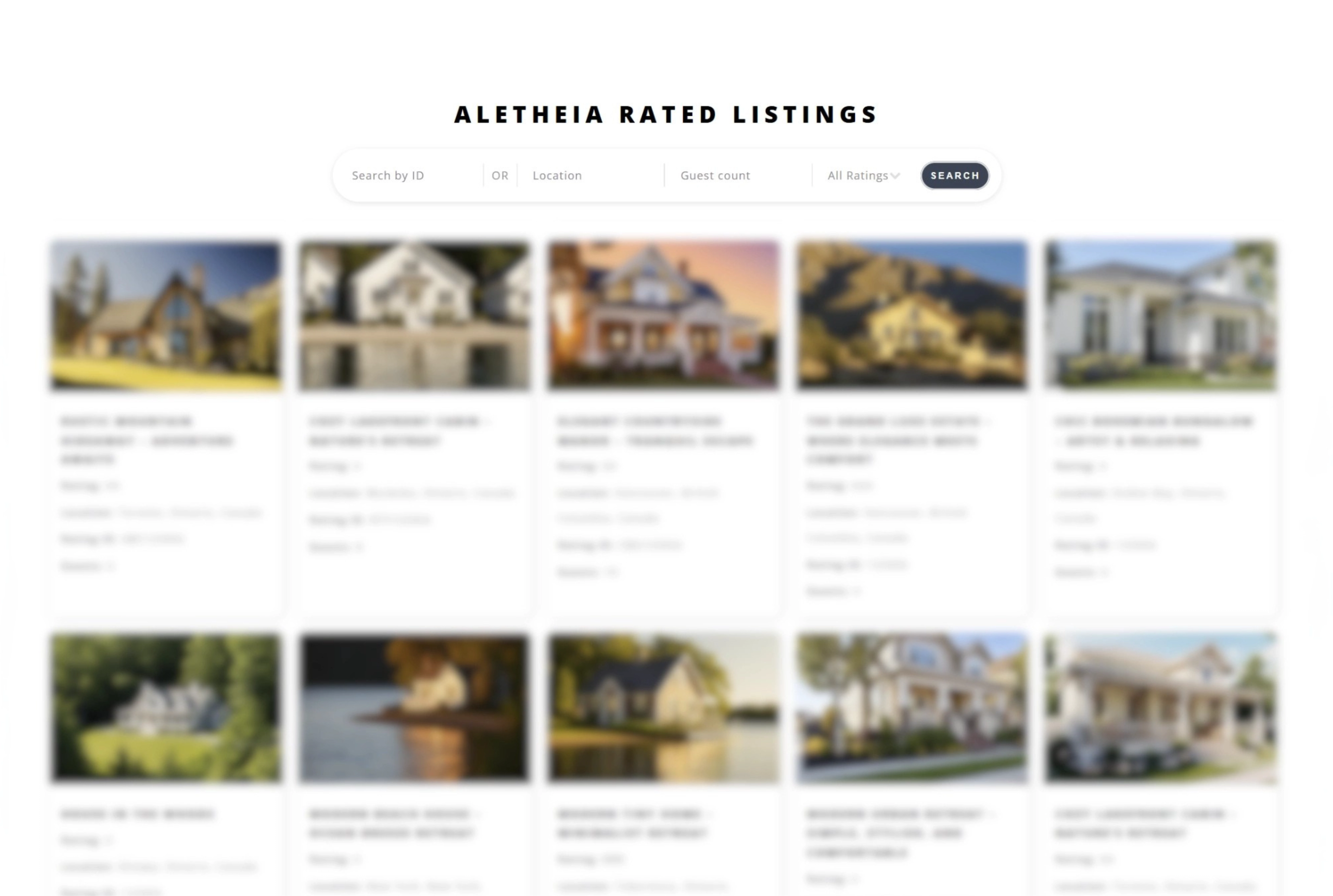Picture showing an Aletheia Rated property listing standing out from the other listings.